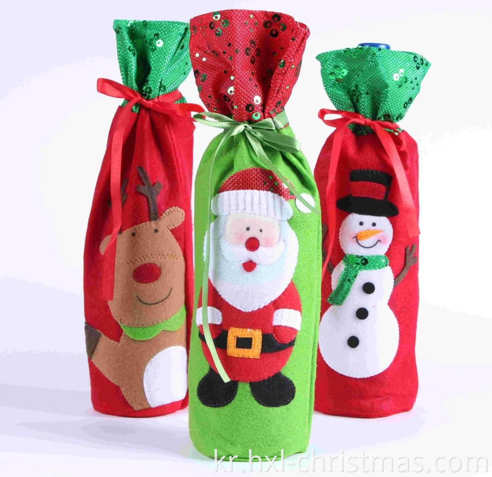 Xmas Decor Wine Bottle Clothes